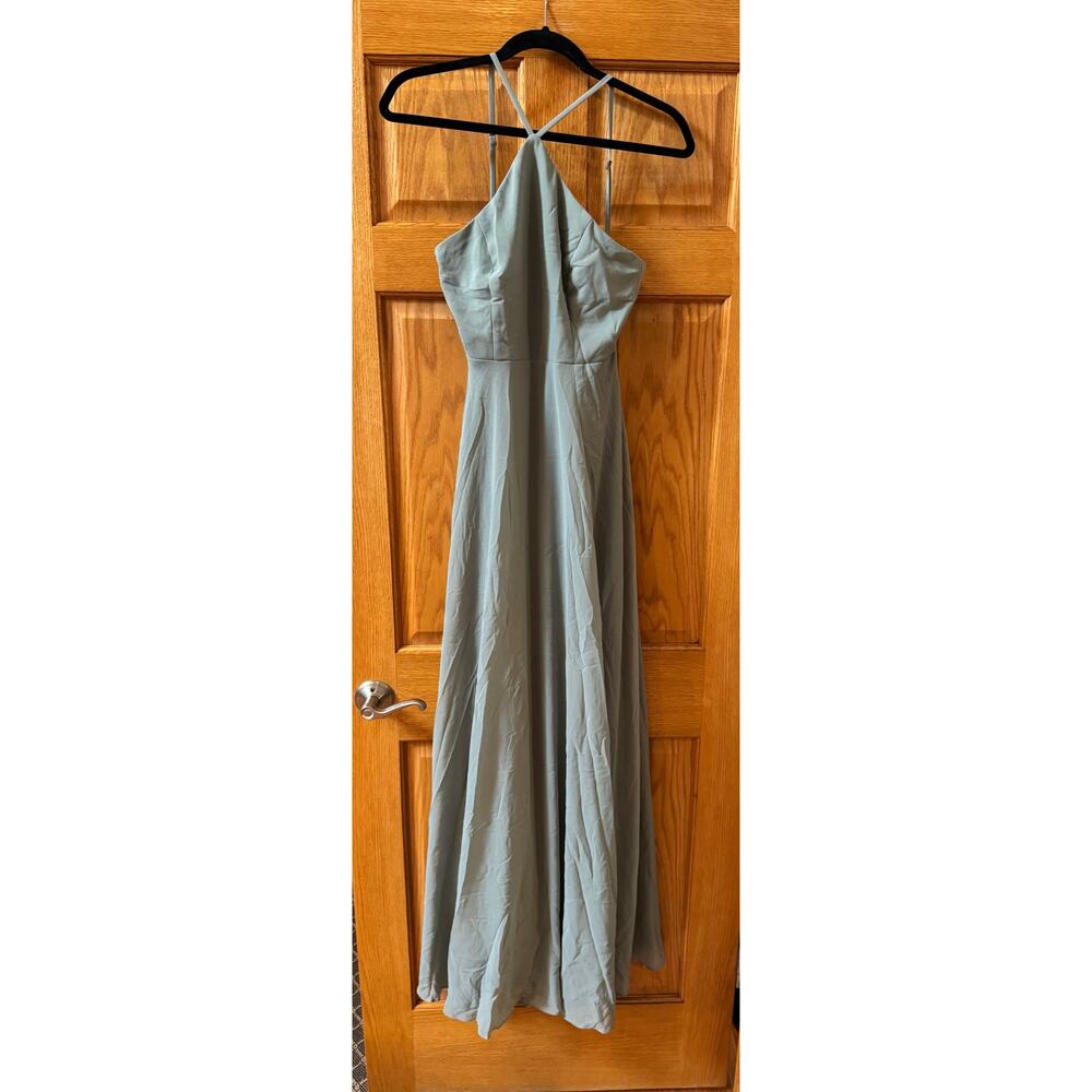 Lulus Absolutely Breathtaking Sage Brush Maxi Dress Small - Picture 5 of 6